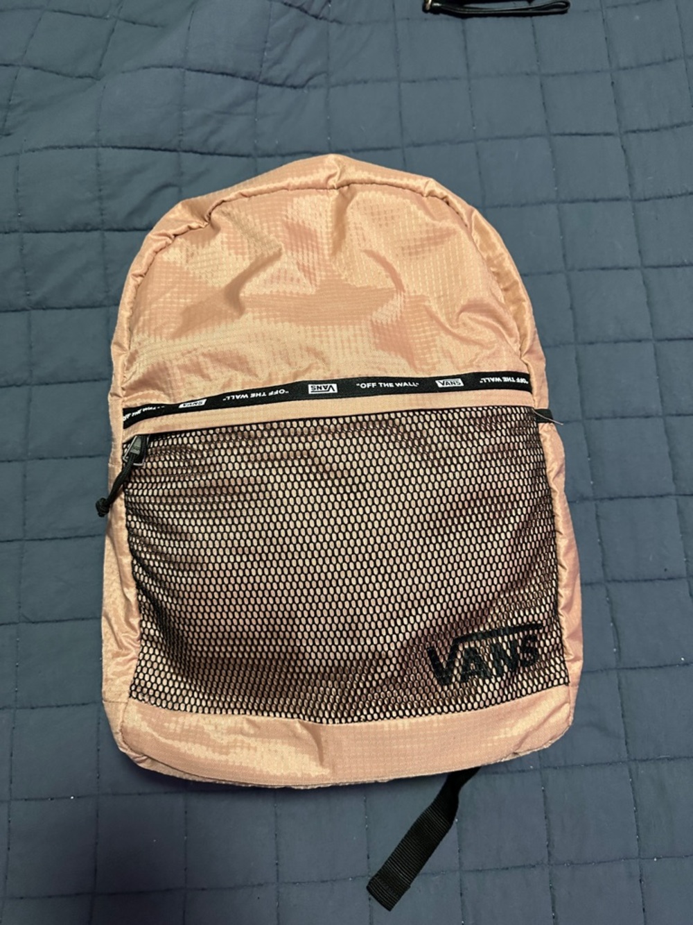 Vans Pink Mesh Front Pocket Backpack